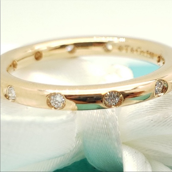 Tiffany & Co. Jewelry - Tiffany & Co. Bezet 18k Yellow Gold Band!